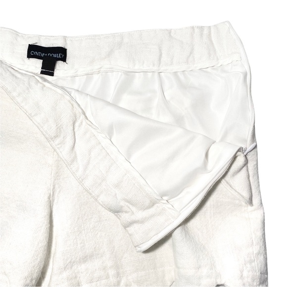 3/$10 Cynthia Rowley Shorts 4 Scalloped Hem Linen-Cotton Lined - Picture 7 of 11